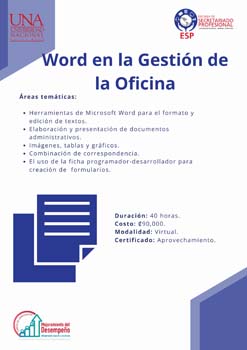 Word en la Gestión de la oficina